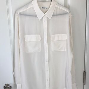 Equipment cream blouse- worn once!!